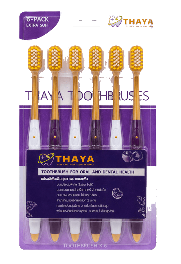 แพ็กแปรงสีฟัน THAYA Extra Soft 6 ชิ้น